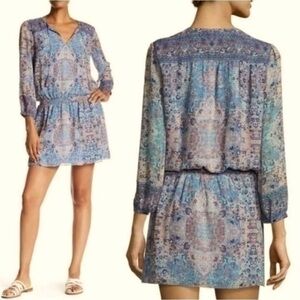 NWOT - Joie Aidee Silk Boho Tassled Paisley Silk Dress - Size XS